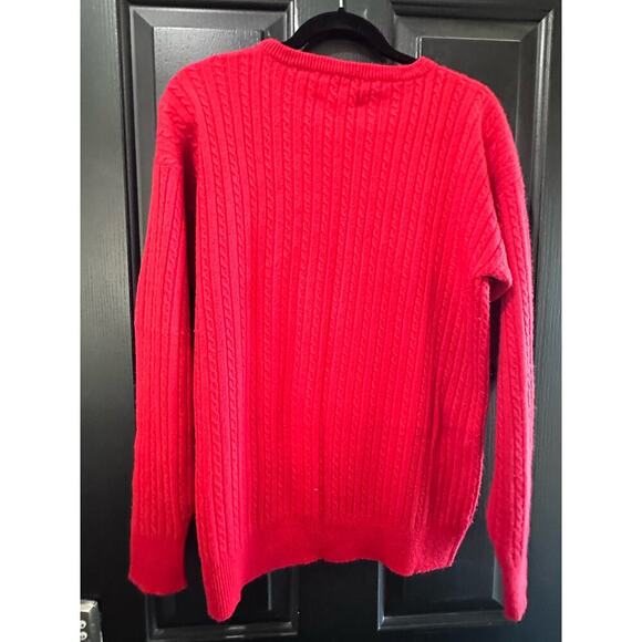 Vintage Nordstrom Red Long Sleeve Cashmere Knit Sweater - Picture 4 of 5